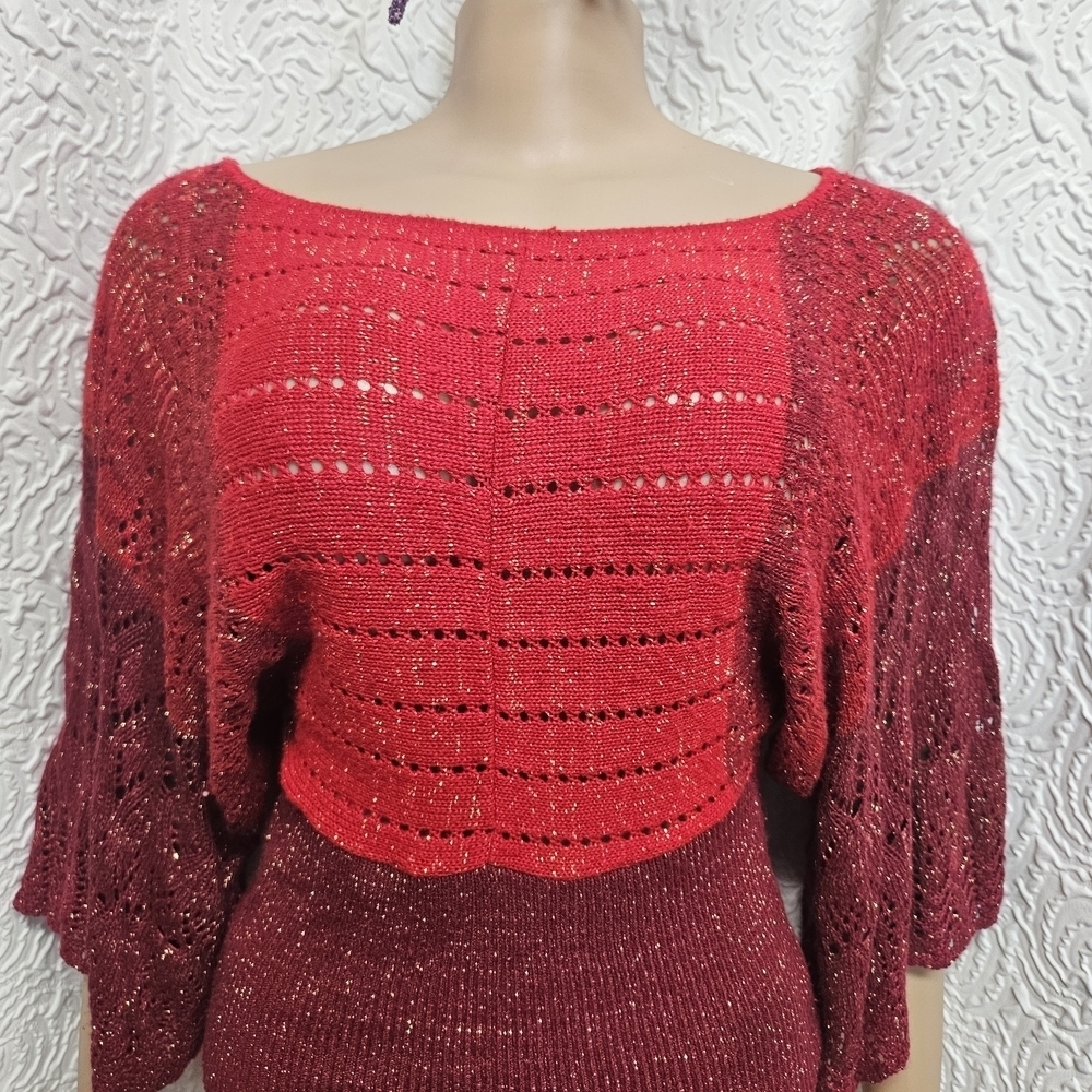 Elegant Red Knit Sweater